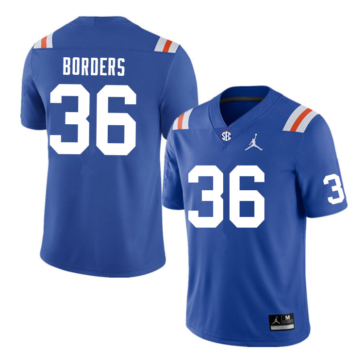 Men #36 Chief Borders Florida Gators College Football Jerseys Sale-Throwback